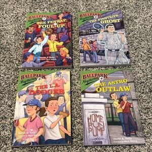 📗 SET OF FOUR 📗 Ballpark Mysteries by David A Kelly Chapter Books 1-4 📗 EUC 📗